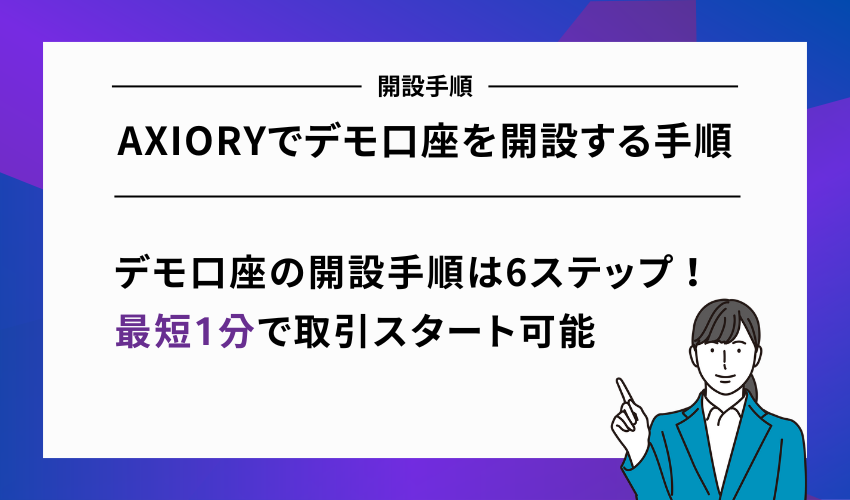 AXIORYでデモ口座を開設する手順